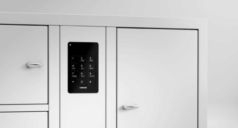 Close-up of the ValueBox storage system solution basic keypad, designed for management of valuables and other items